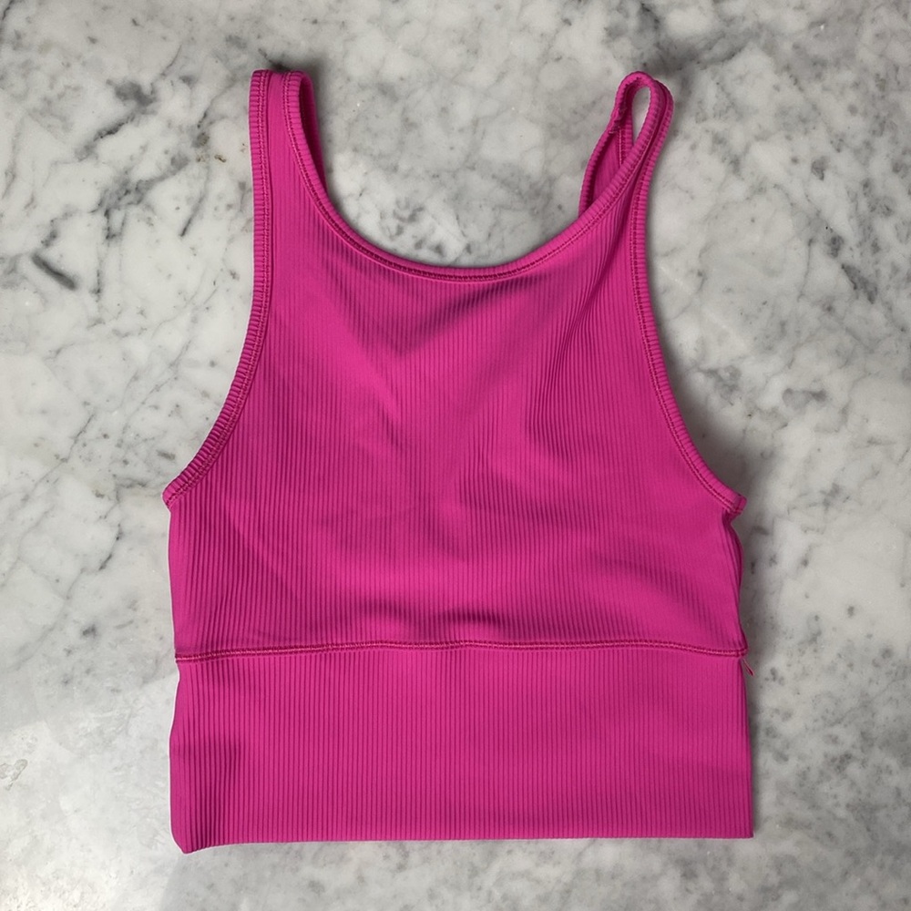 Lululemon Pink Ribbed Tank Top - Picture 3 of 3